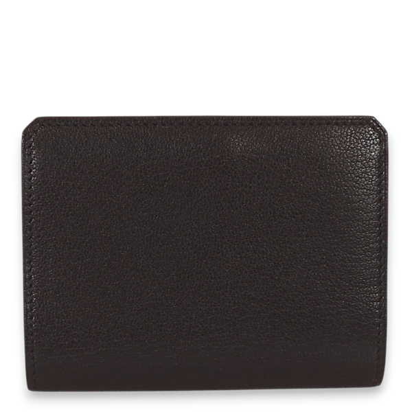 Medor Black Card Holder in Chevre Mysore, Gold hardware - Image 2