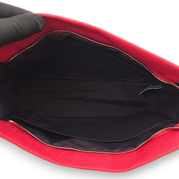 Jimetou Jumping Case. Rouge/Bleu Pouch in Toile, Palladium hardware - Image 6