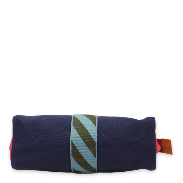 Jimetou Jumping Case. Rouge/Bleu Pouch in Toile, Palladium hardware - Image 5