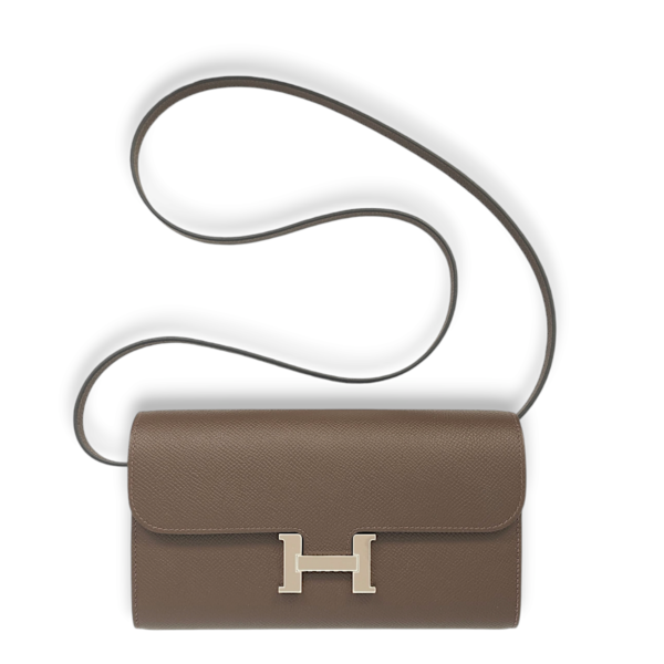 Constance To Go Ecorce/Gris Asphalte Crossbody Bag in Epsom, Enamel hardware - Image 2