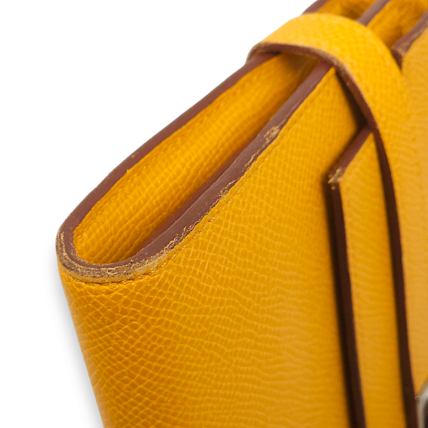 Kelly Jaune Ambre Wallet in Epsom, Palladium hardware - Image 10