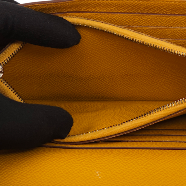 Kelly Jaune Ambre Wallet in Epsom, Palladium hardware - Image 8