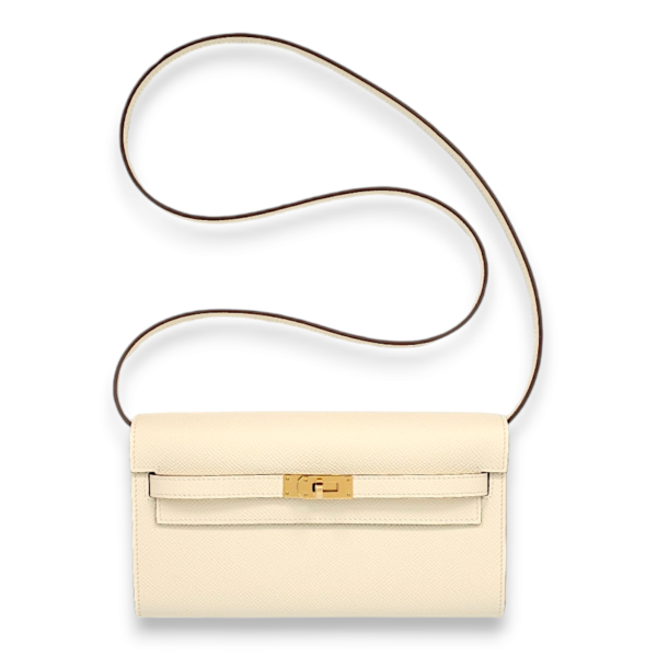 Kelly To Go Verso Nata/Sesame Crossbody Bag in Epsom, Gold hardware - Image 2