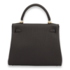 Kelly 25 Black in Togo, Gold hardware - Image 2