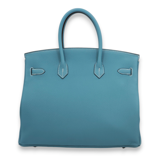 Birkin 35 Blue Jean in Togo, Palladium hardware - Image 2
