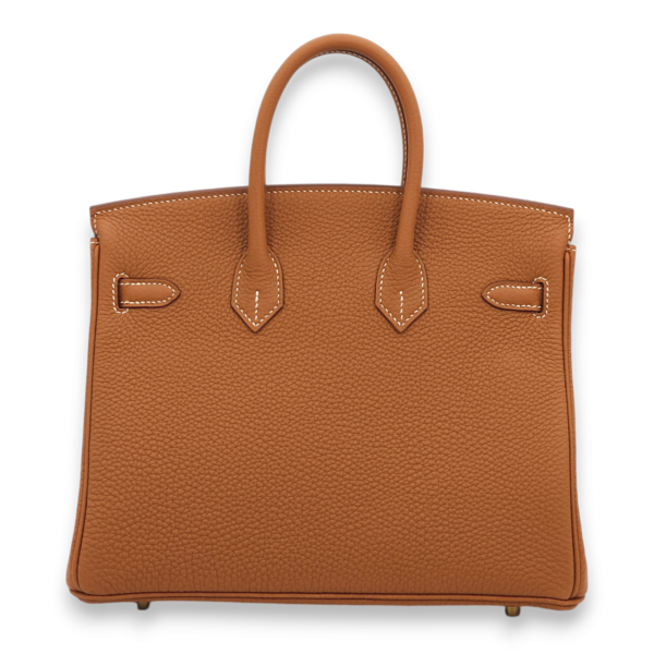 Birkin 25 Gold in Togo, Gold hardware - Image 2