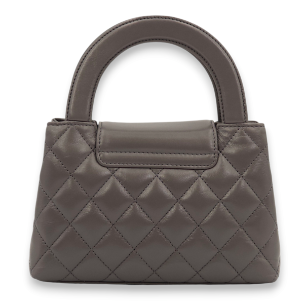 Kelly Mini Grey Crossbody Bag in Lambskin, Gold hardware - Image 2