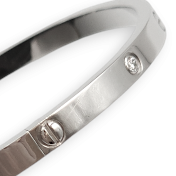 Love 16, 6 Diamonds Bracelet in White Gold - Image 3