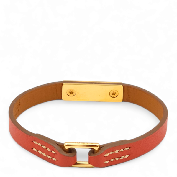 Mini Rivale Small Sanguine Bracelet in Swift, Gold hardware - Image 2