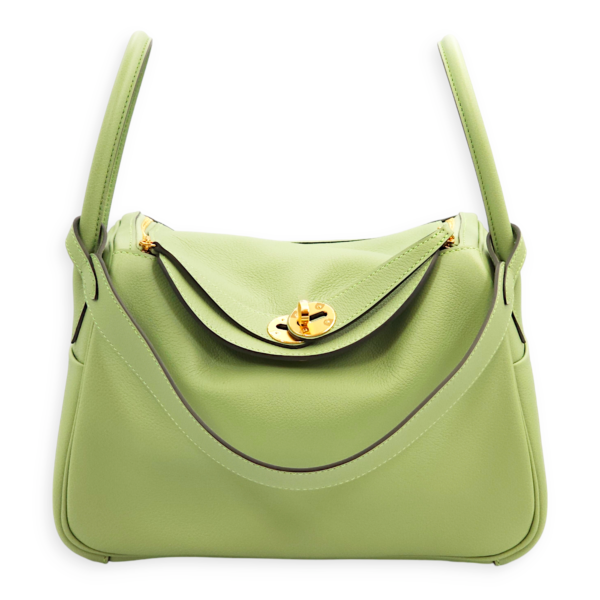 Lindy 26 Vert Criquet in Evercolor, Gold hardware - Image 3