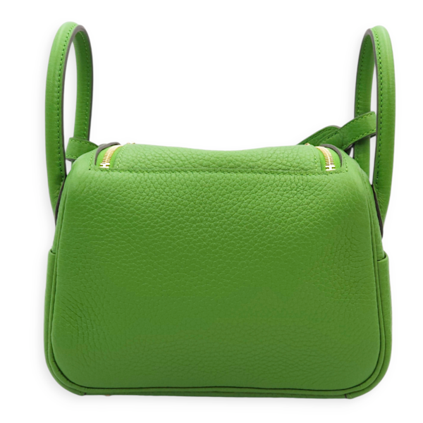 Lindy Mini Vert Yucca in Clemence, Gold hardware - Image 2