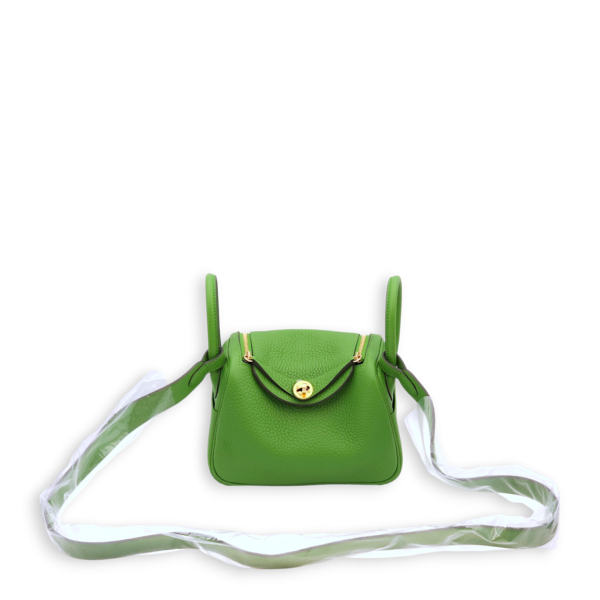 Lindy Mini Vert Yucca in Clemence, Gold hardware - Image 3