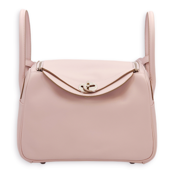 Lindy 26 Mauve Pale in Evercolor, Palladium hardware