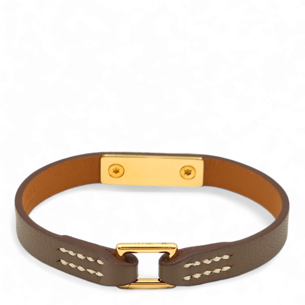 Mini Rivale Small Etain Bracelet in Swift, Gold hardware - Image 2
