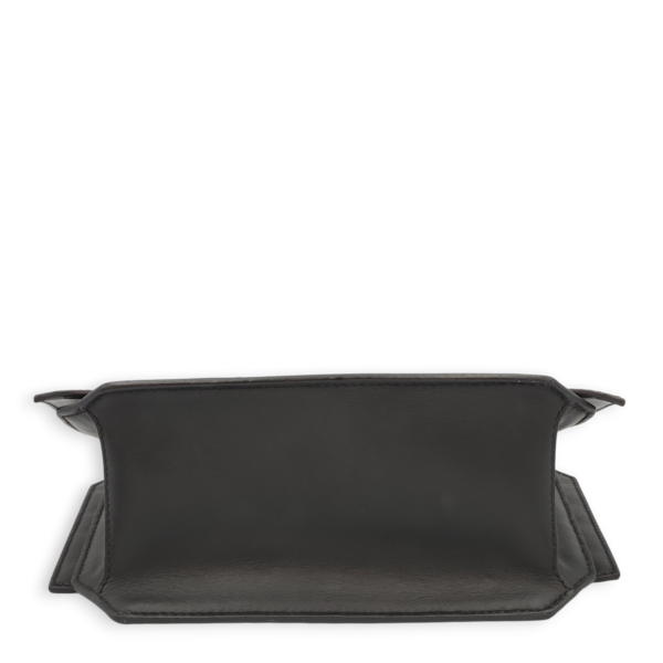 Stars Wings Print Bow Cut Black/White Crossbody Bag in Calfskin, Palladium hardware - Image 14