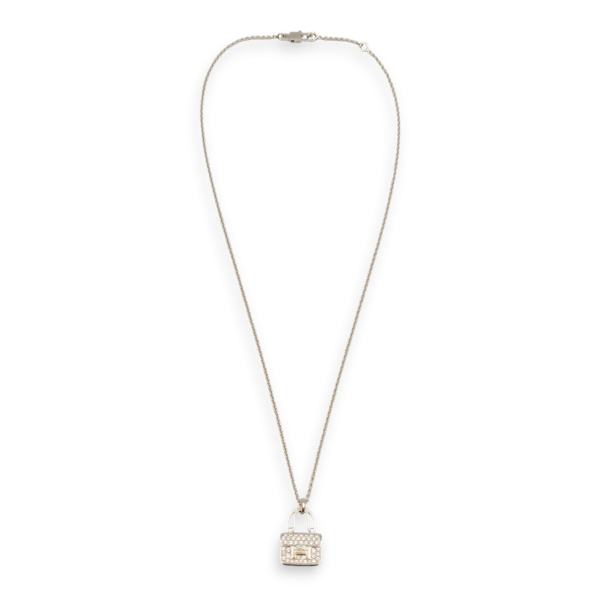 Amulettes Constance 43 Diamond, 0,44 Carat Necklace in White Gold - Image 2