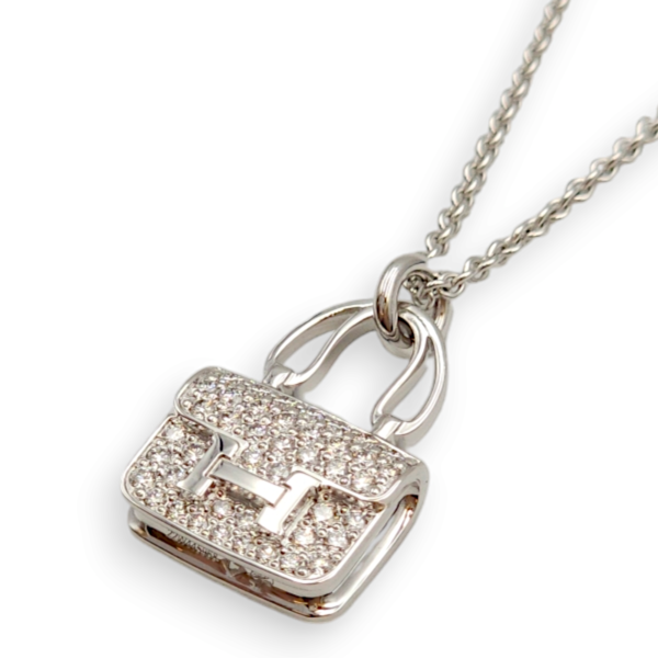 Amulettes Constance 43 Diamond, 0,44 Carat Necklace in White Gold - Image 5