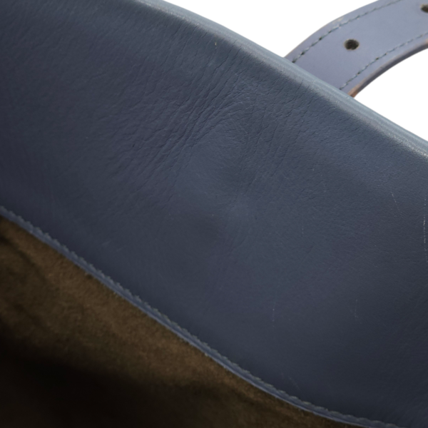 Intrecciato Roma Blue Top Handle Bag in Calfskin/Nappa Leather, Brunito hardware - Image 30