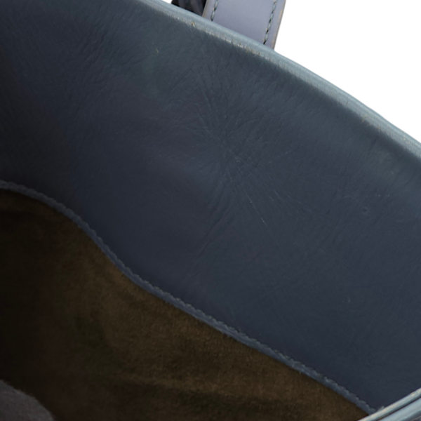 Intrecciato Roma Blue Top Handle Bag in Calfskin/Nappa Leather, Brunito hardware - Image 31