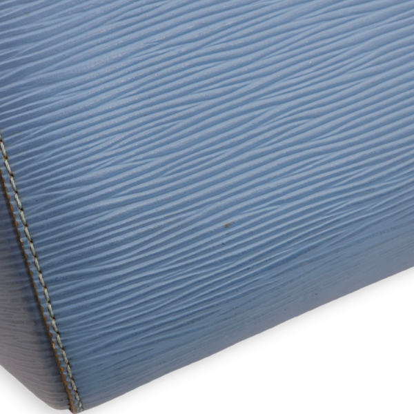 Marly Blue Top Handle Bag in Epi Leather, Palladium hardware - Image 6