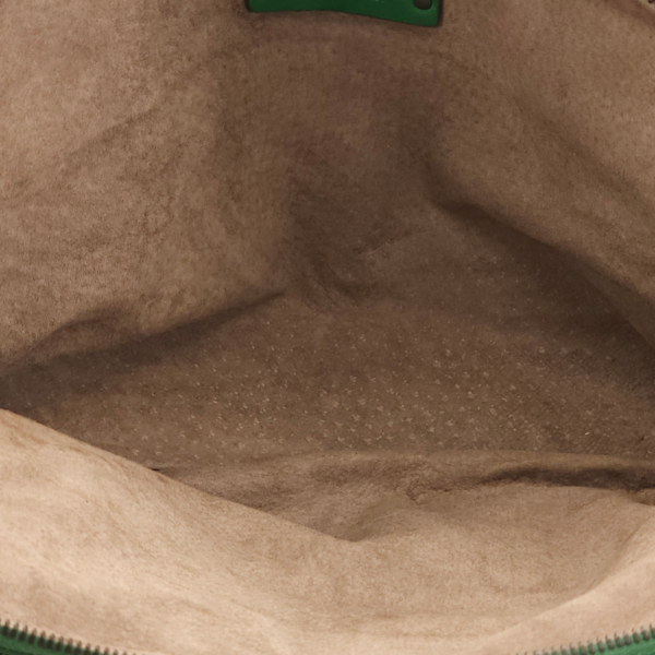 Intrecciato Green Shoulder Bag in Nappa Leather, Brunito hardware - Image 20