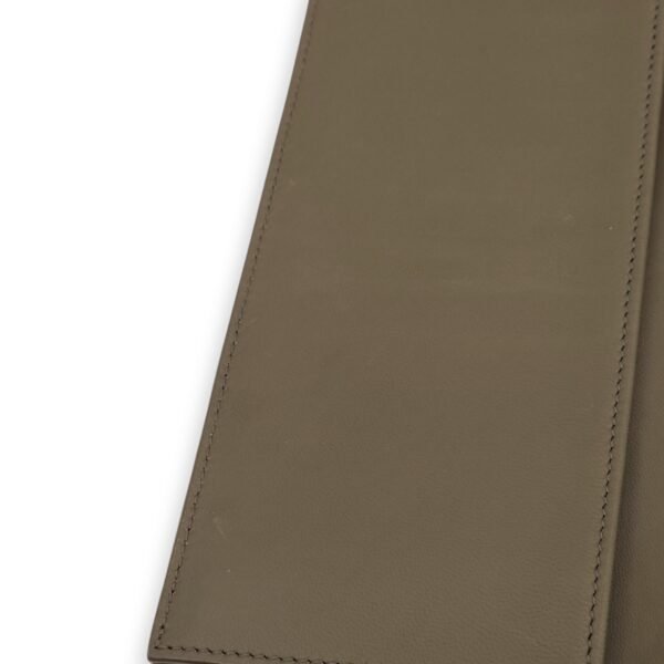 Intrecciato Bi-Fold Olive Green Wallet in Nappa Leather, Brunito hardware - Image 3
