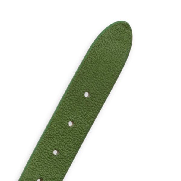 Studded Green Bracelet in Calfskin, Gold hardware - Image 2