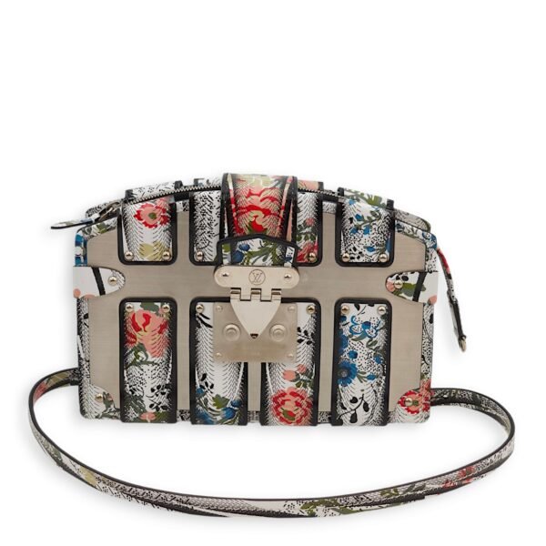 LV Petite Malle (SS 2018 Collection) Floral Print Clutch in Calf/Metal, Palladium hardware - Image 10