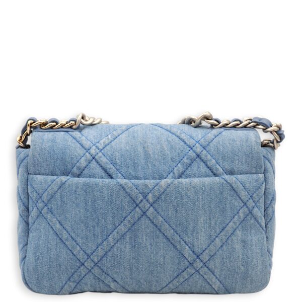 C19 Small Light Blue Shoulder Bag in Denim, 3-Tone hardware - Image 2