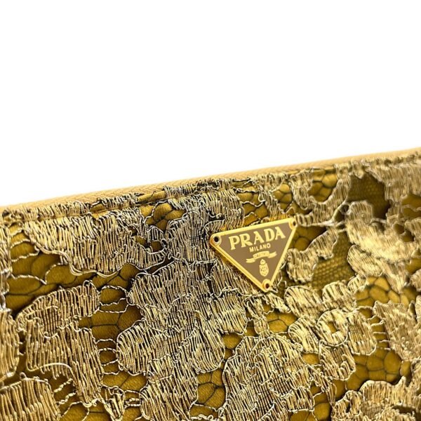 Lace Pochette Multi-colour Shoulder Bag in Lace/Satin, Gold hardware - Image 7