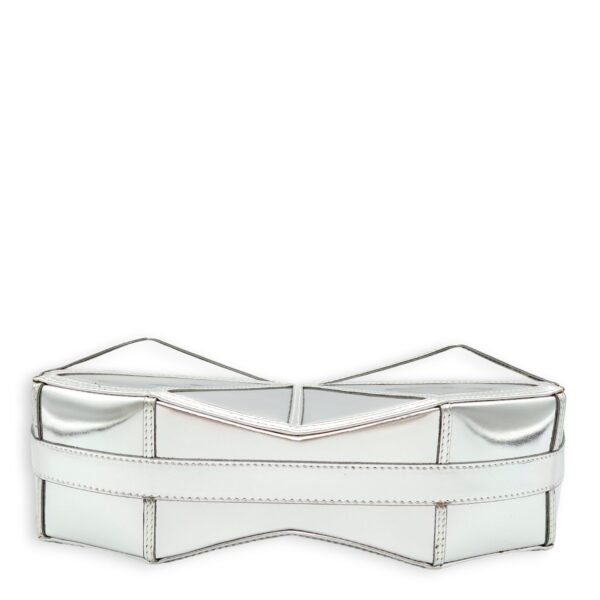 Midnight Swim Silver Clutch in Patent Leather, Palladium hardware - Image 5