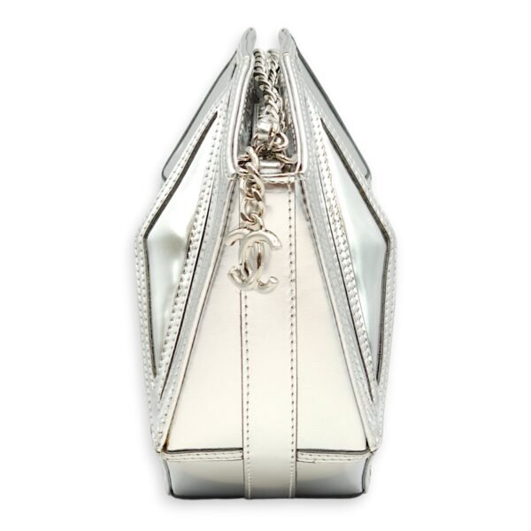 Midnight Swim Silver Clutch in Patent Leather, Palladium hardware - Image 3