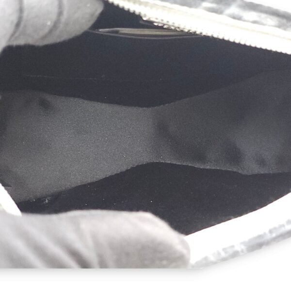 Midnight Swim Silver Clutch in Patent Leather, Palladium hardware - Image 6