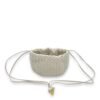 Intrecciato Bulb White Crossbody Bag in Nappa Leather, Gold hardware - Image 6