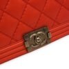 Le Boy Large Red Shoulder Bag in Calfskin, Ruthenium hardware - Image 10