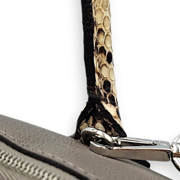 Lockit Etoupe /Python Handle Tote Bag in Calfskin, Palladium hardware - Image 8