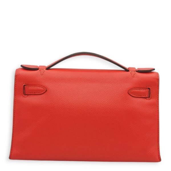 Kelly Pochette Rose Jaipur in Epsom, Gold hardware - Image 4