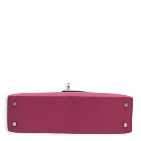 Kelly 20 Rose Pourpre in Chevre Leather, Palladium hardware - Image 5