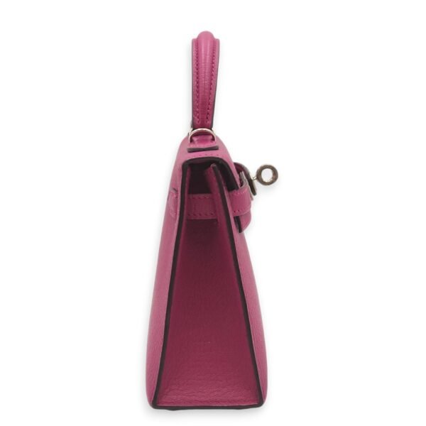 Kelly 20 Rose Pourpre in Chevre Leather, Palladium hardware - Image 4