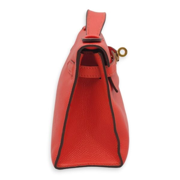 Kelly Pochette Rose Jaipur in Epsom, Gold hardware - Image 6