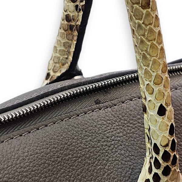 Lockit Etoupe /Python Handle Tote Bag in Calfskin, Palladium hardware - Image 7