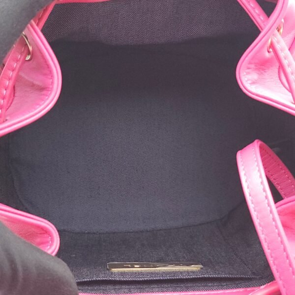Mania Fuschia Pink Backpack in Lambskin, Gold hardware - Image 6