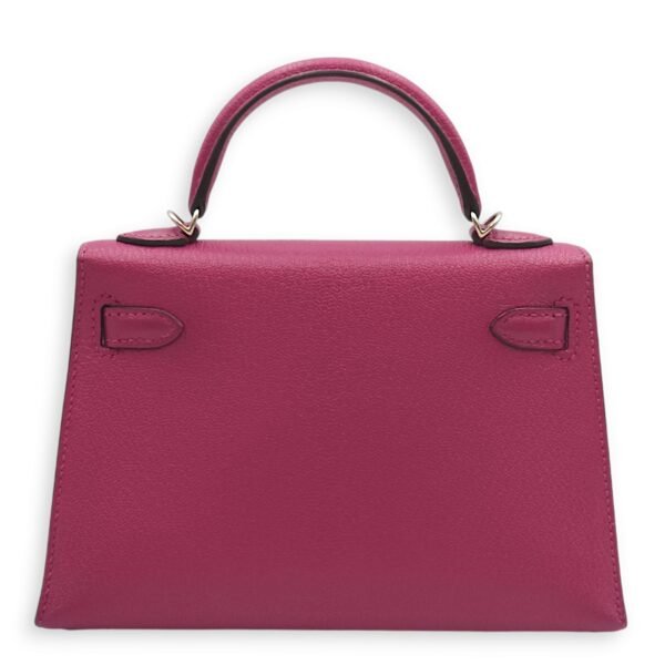 Kelly 20 Rose Pourpre in Chevre Leather, Palladium hardware - Image 2