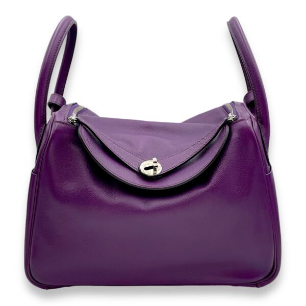 Lindy 30 Ultraviolet in Evercolor, Palladium hardware