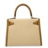 Kelly 28 Biscuit/Ecru in Swift/Toile H, Palladium hardware - Image 2