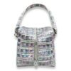 Square PM Rainbow Top Handle Bag in Alligator, Palladium hardware - Image 2
