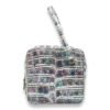 Square PM Rainbow Top Handle Bag in Alligator, Palladium hardware - Image 4