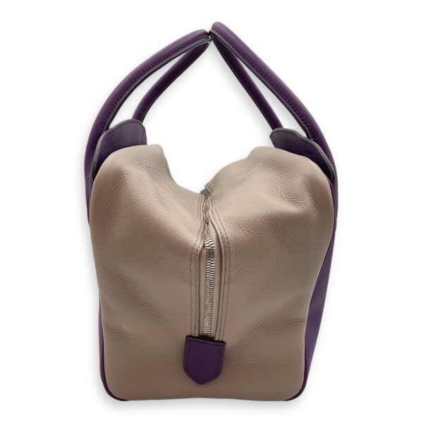 Milaris Purple Top Handle Bag in Calfskin, Silver hardware - Image 4