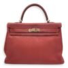 Kelly 35 Rouge H in Clemence, Palladium hardware