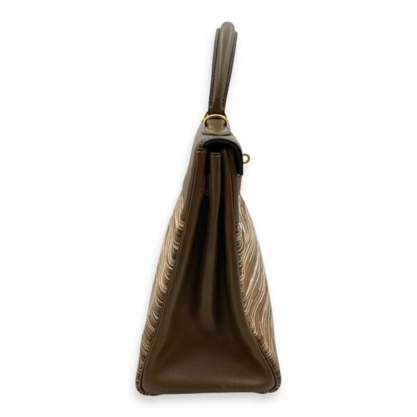 Kelly Vibrato 32 Olive in Barenia, Gold hardware - Image 3